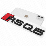 Audi RS Q5 Gloss Black Rear Letter Liftgate BNameplate Trunk Emblem Badge Sport
