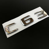 1Pcs C63 Gloss Black Decals Badge Car Trunk Lid Sticker Emblem For Mercedes-Benz