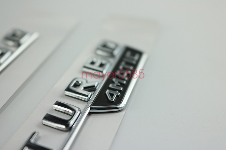Chrome GLS63 AMG V8 BITURBO Letters Trunk Embl Badge Sticker For Mercedes Benz