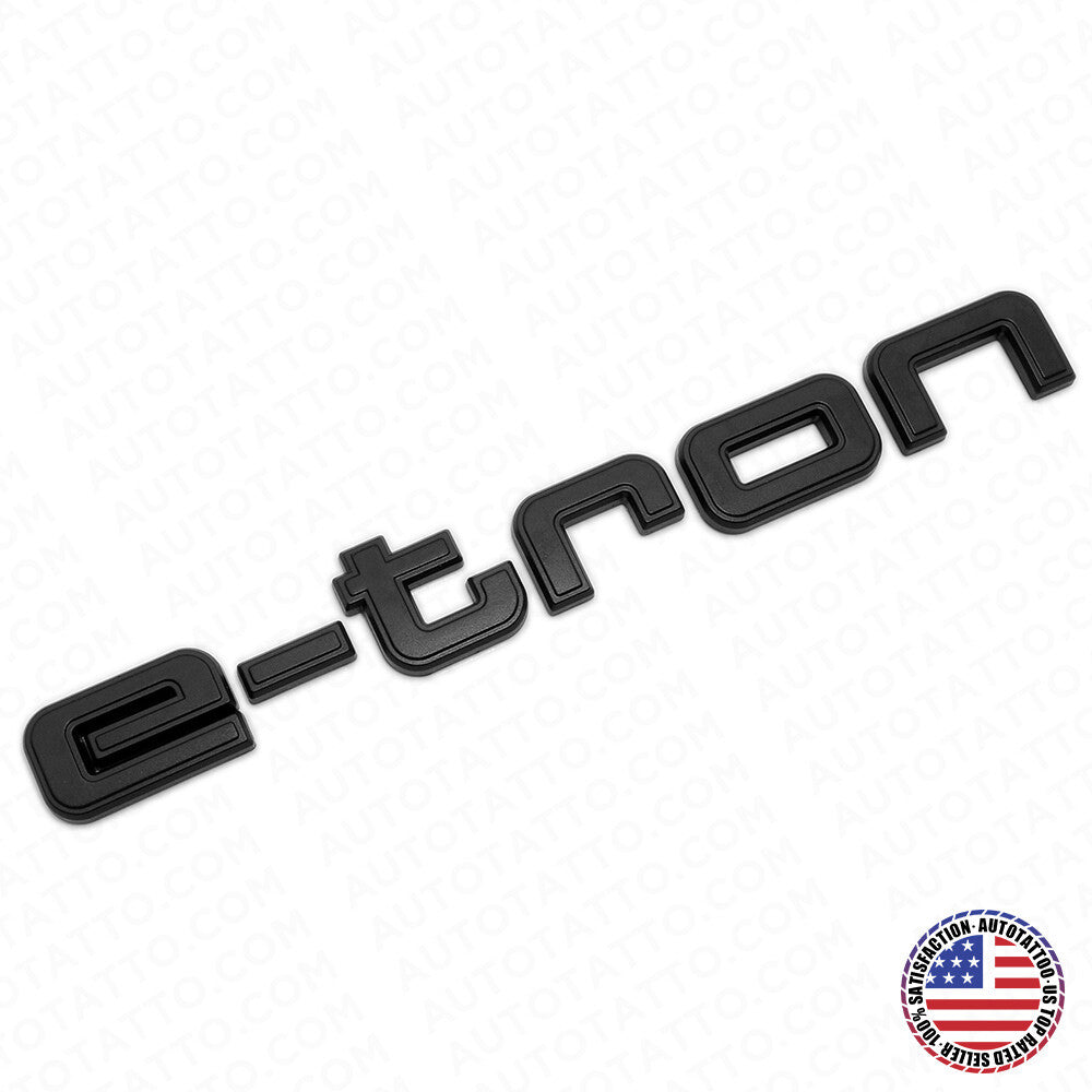 Audi e-tron Matte Black Letter Liftgate NameplateTrunk Emblem Badge Sport
