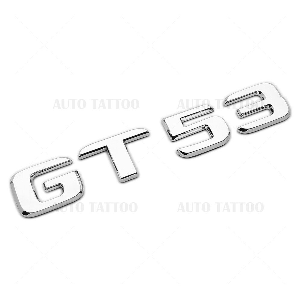 Mercedes AMG GT 53 Letter Emblem Trunk Logo Nameplate Badge Decorate OEM Chrome