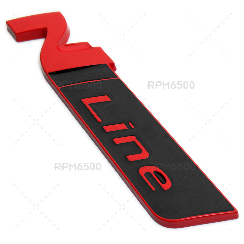 Universal Car Fender Side Marker Logo Badge Nameplate Emblem Sport Red & Black