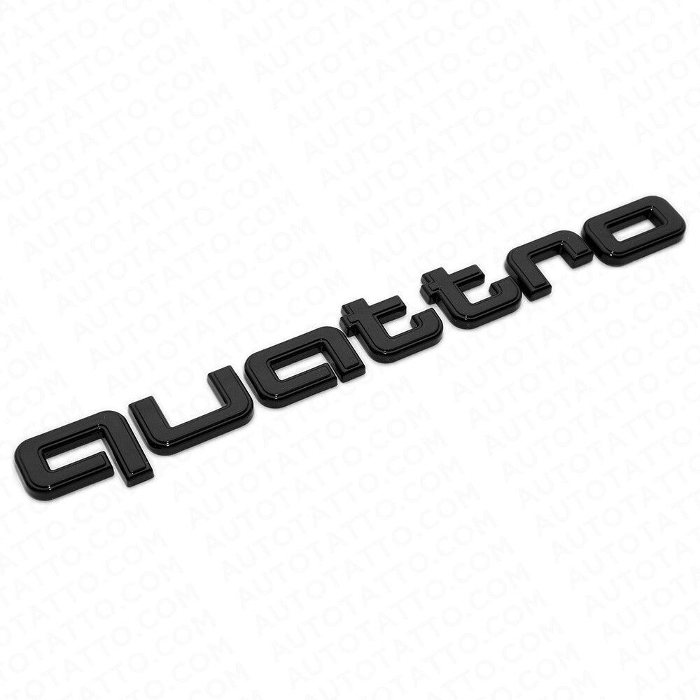 Audi Quattro Gloss Black Letter Liftgate Nameplate Trunk Emblem Badge Sport