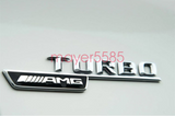 GLA45 + AMG + TURBO 4 MATIC Letters Trunk Embl Badge Sticker for Mercedes Benz
