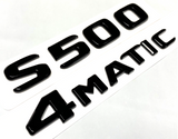 S500+4MATIC BLACK FOR MERCEDES REAR TRUNK EMBLEM BADGE NAMEPLATE DECAL NUMBER