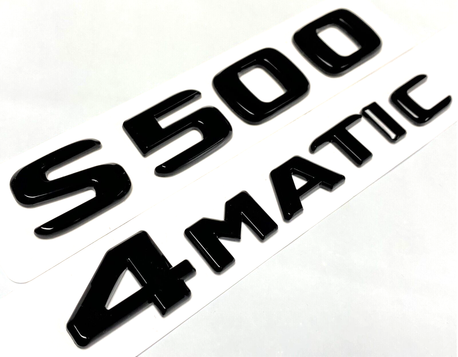 S500+4MATIC BLACK FOR MERCEDES REAR TRUNK EMBLEM BADGE NAMEPLATE DECAL NUMBER