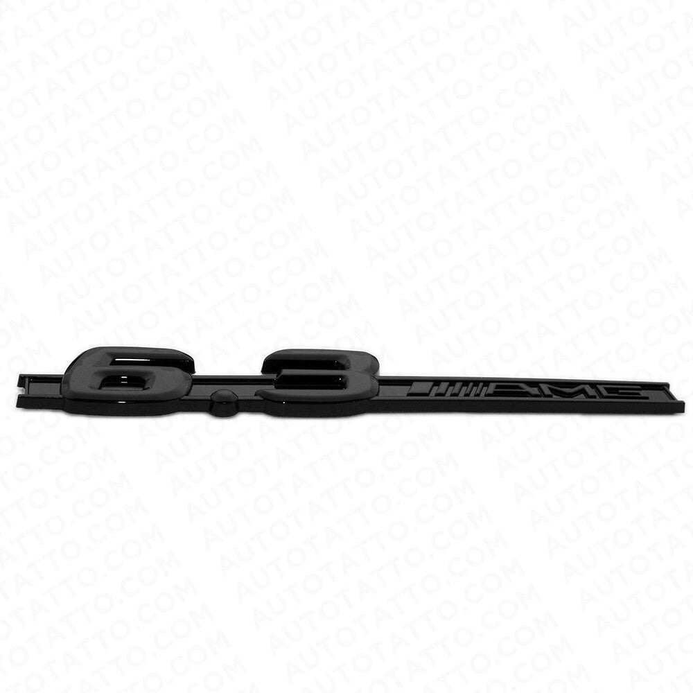 2x Gloss Black For MB ABS 6.3 AMG Turbo Emblem Fender Badge Nameplate Sport