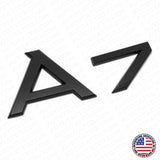 Audi A7 Matte Black Rear Letter Tail Nameplate Trunk Emblem Badge Sport Sline