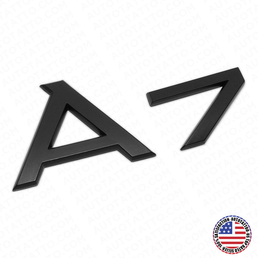 Audi A7 Matte Black Rear Letter Tail Nameplate Trunk Emblem Badge Sport Sline