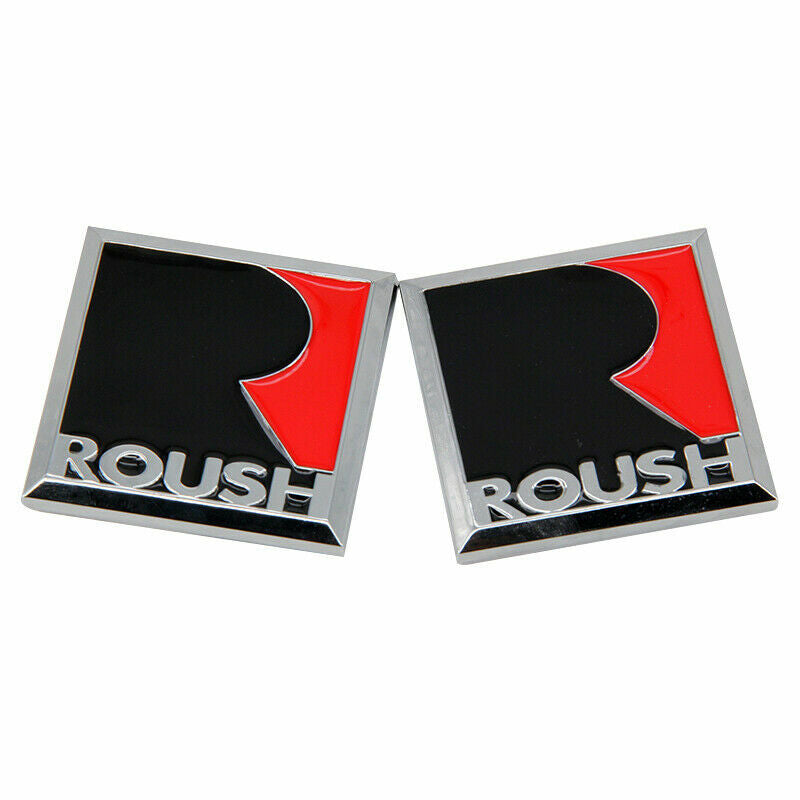 NEW 2x 3D Roush R Metal Fender Emblem Badge car body Stickers for ALL CARS