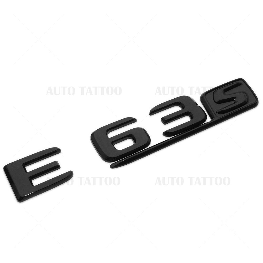 17-20 E63 S AMG Letter Emblem 3D Trunk Logo Nameplate Badge Decorate Blackout
