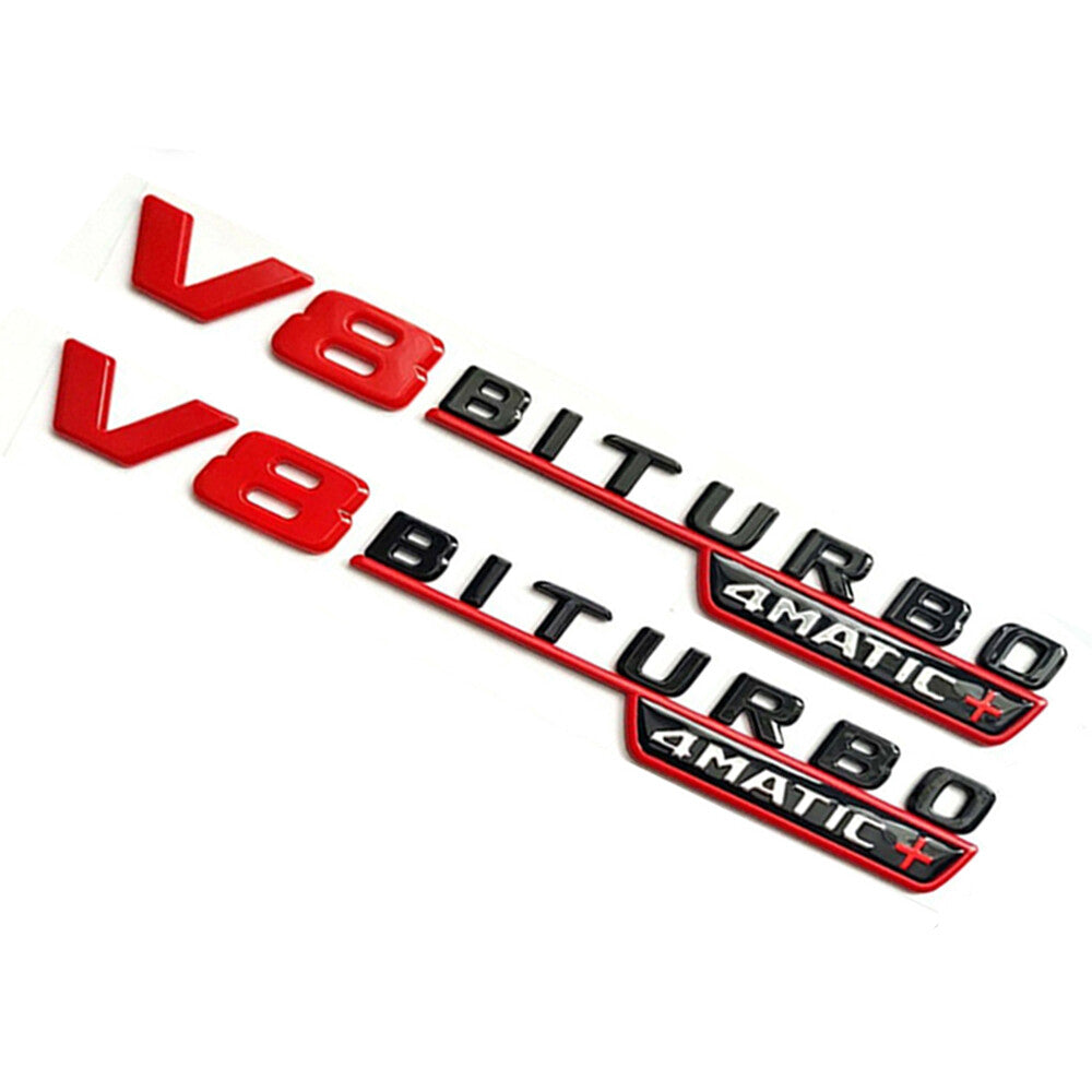 NEW Gloss Black/Red V8 BITURBO 4MATIC+ For Mercedes-Benz E63 E63S AMG W213 Class