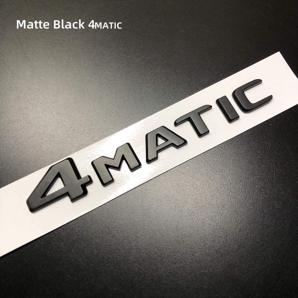 4Matic Gloss Black Car Rear Trunk Lid Sticker Emblem For Mercedes-Benz 2017-23