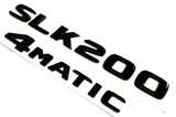 BLACK SLK200+4MATIC FOR MERCEDES REAR TRUNK EMBLEM BADGE NAMEPLATE DECAL NUMBER