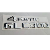 GLC300 + 4matic CAR REAR TRUNK NAMEPLATE BADGE EMBLEMS NUMBERS letters Stickers