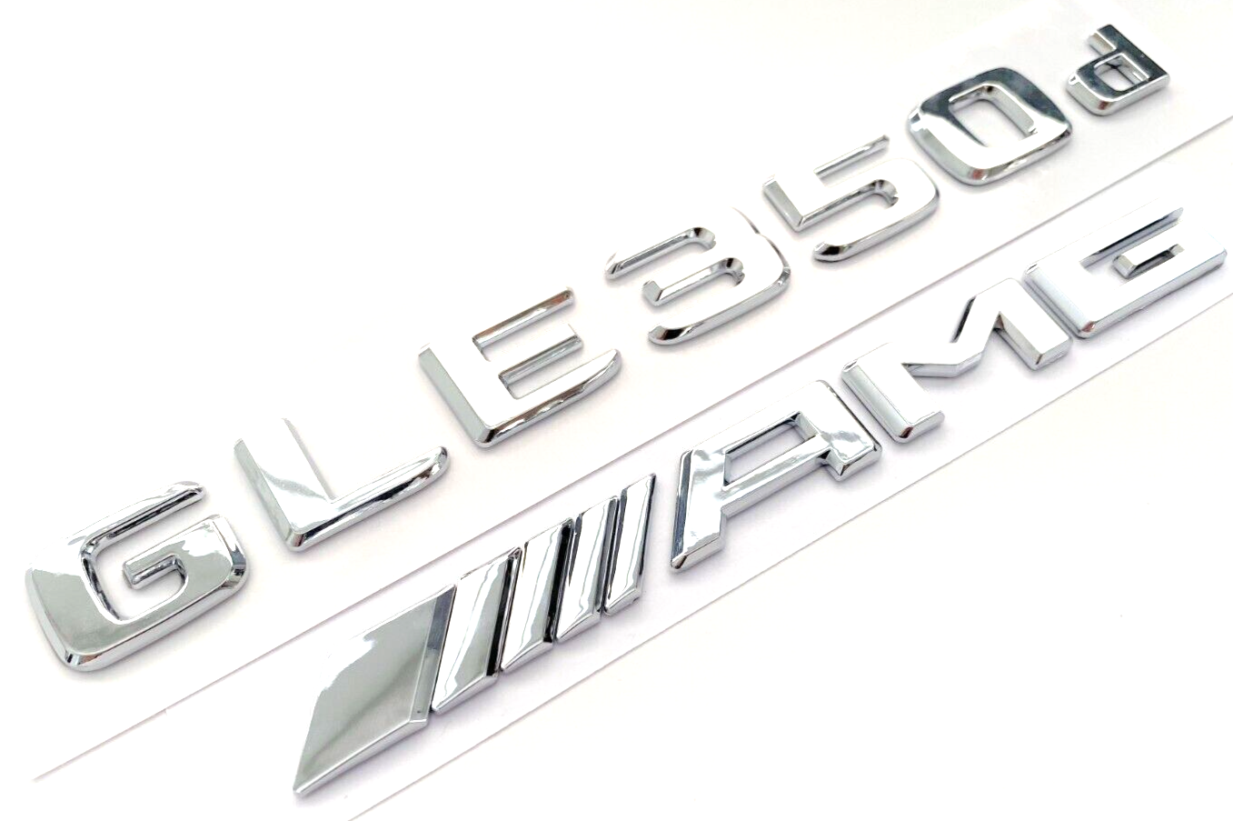 GLE350d + AMG CHROME FOR MERCEDES REAR TRUNK EMBLEM BADGE NAMEPLATE DECAL LETTER
