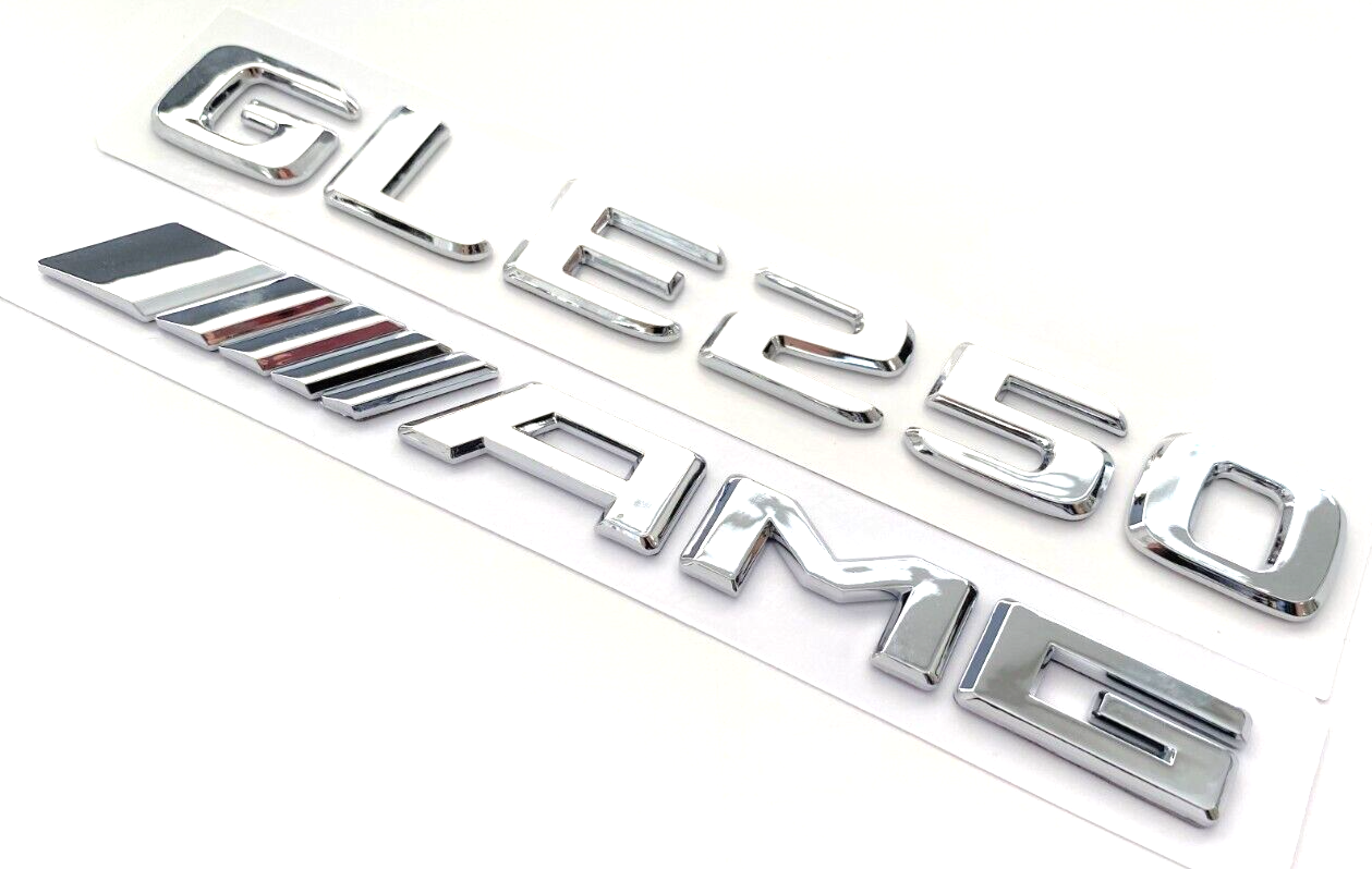 GLE250+AMG CHROME FOR MERCEDES REAR TRUNK EMBLEM BADGE NAMEPLATE DECAL NUMBER