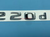 Chrome " A220d " Number Letters Rear Trunk Badge Emblem for Mercedes Benz A220d