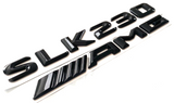 2X BLACK SLK230+AMG FOR MERCEDES SLK230 REAR TRUNK EMBLEM BADGE NAMEPLATE
