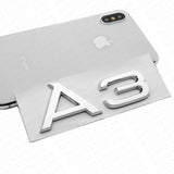 For Audi A3 OEM Chrome Rear Letter Tail Badge Trunk Emblem Badge Logo Sport