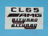 Flat Gloss Black " CL65 AMG BITURBO" Emblem Badge Sticker for Mercedes Benz CL65