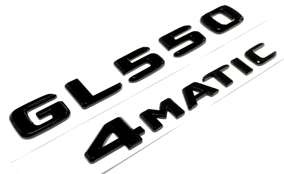 BLACK GL550+4MATIC FOR MERCEDES REAR TRUNK EMBLEM BADGE NAMEPLATE DECAL NUMBER