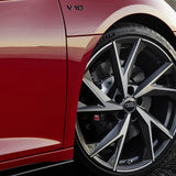 2x Audi Matte Black V10 Side Fender Marker Letter Nameplate Emblem Badge Sport