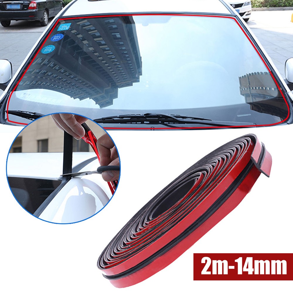 Car Accessories Windshield Roof Rubber Seal Strip Noise Insulation Stickers 2M