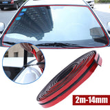 Car Accessories Windshield Roof Rubber Seal Strip Noise Insulation Stickers 2M