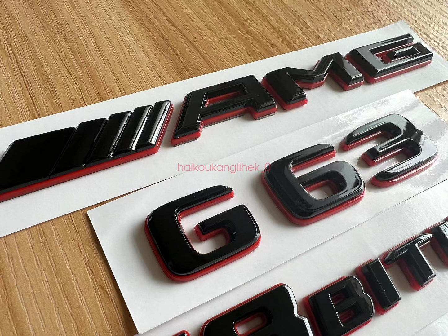 Black RED G63 AMG V8 BITURBO Emblem Badge Sticker Set For Mercedes G63