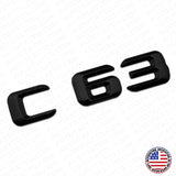 15-16 C 63 AMG Letter Emblem Rear Trunk 3D Logo Badge Decorate Sport Gloss Black