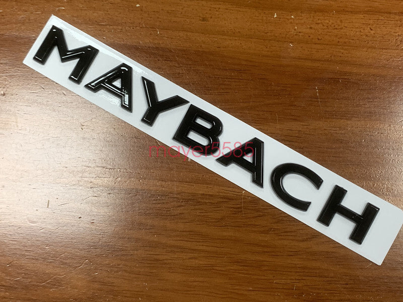 1PC Glossy Black For Mercedes Benz Maybach Letters Trunk Emblem Badge Sticker
