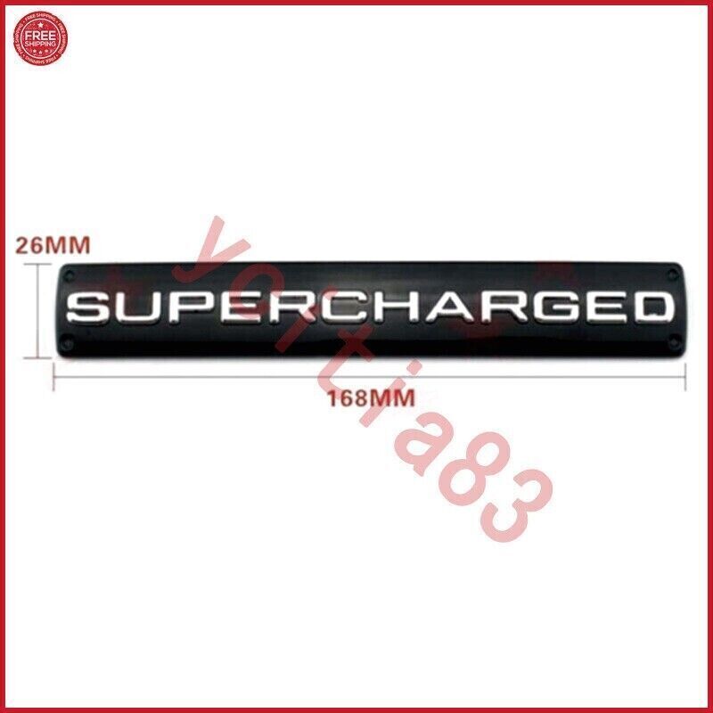 6PCS RANGE ROVER & SPORT SUPERCHARGED Black Emblem Logo Front Rear Hood