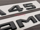 Gloss Black A45 AMG and Rear Star replacement PACKAGE Badge Sticker W176 A Class
