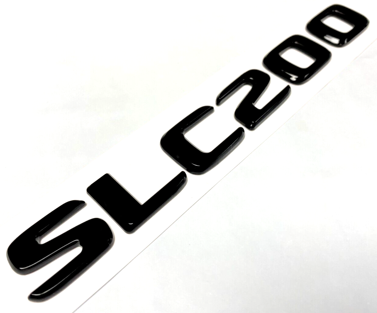 SLC200 GLOSS BLACK FOR MERCEDES REAR TRUNK EMBLEM BADGE NAMEPLATE DECAL LETTERS