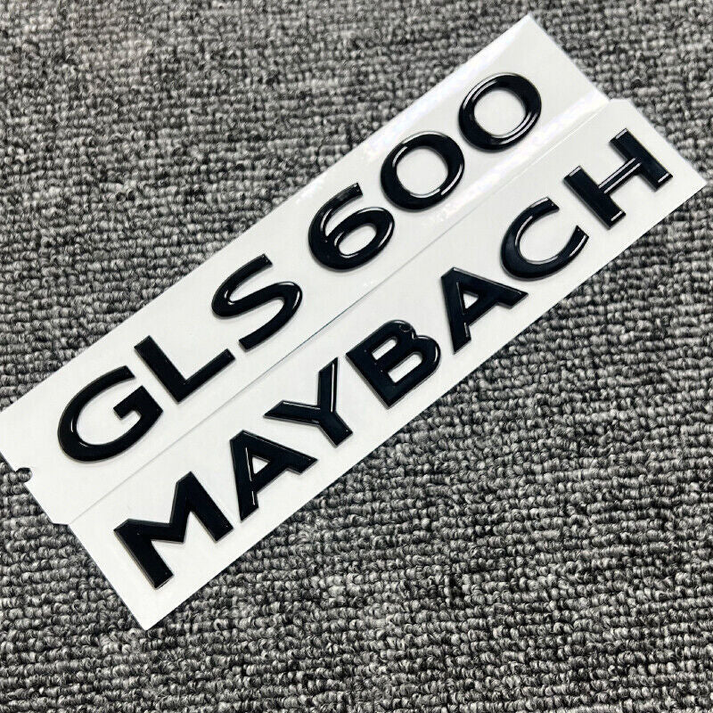 Gloss Black GLS600 Maybach Number Trunk Letters Badge Emblems Sticker For Benz