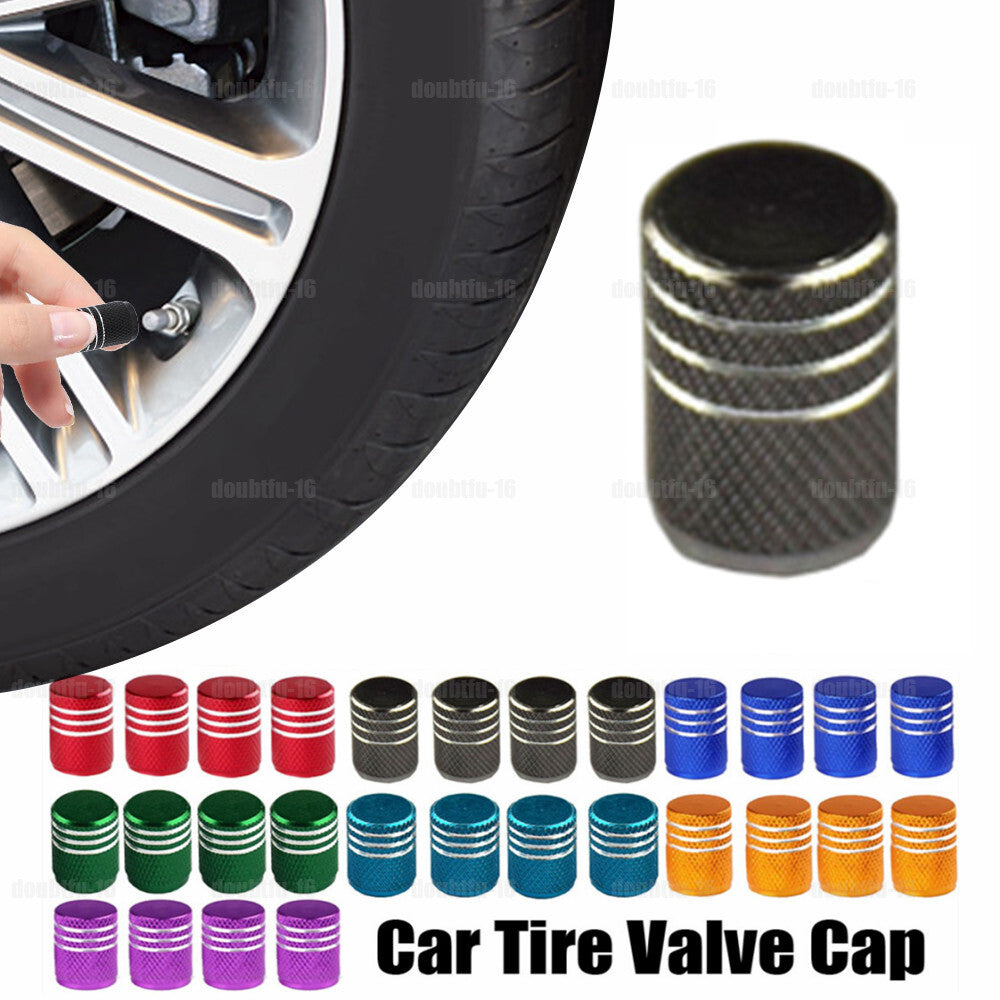 4x Aluminum Car Tyre Tire Air Valve Stem Screws Caps Cover Accessories Universal