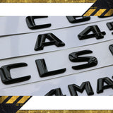 E-CLASS W212 GLOSS BLACK 3D SET E300 4MATIC REAR TRUNK BADGES EMBLEMS STICKER