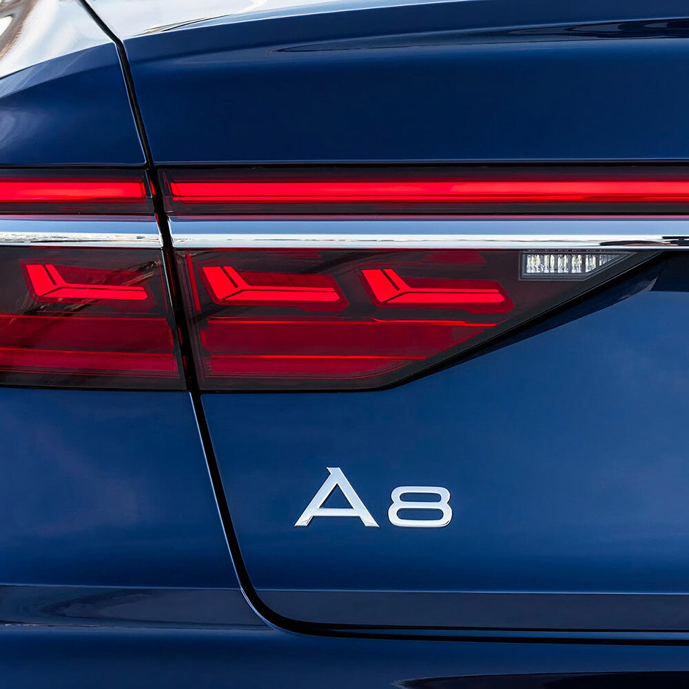 For Audi A8 OEM Chrome Rear Letter Tail Badge Trunk Emblem Badge Logo Sport