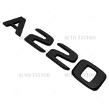 A220 AMG Sport Letter Emblem 3D Trunk Logo Nameplate Badge Decorate Matte Black