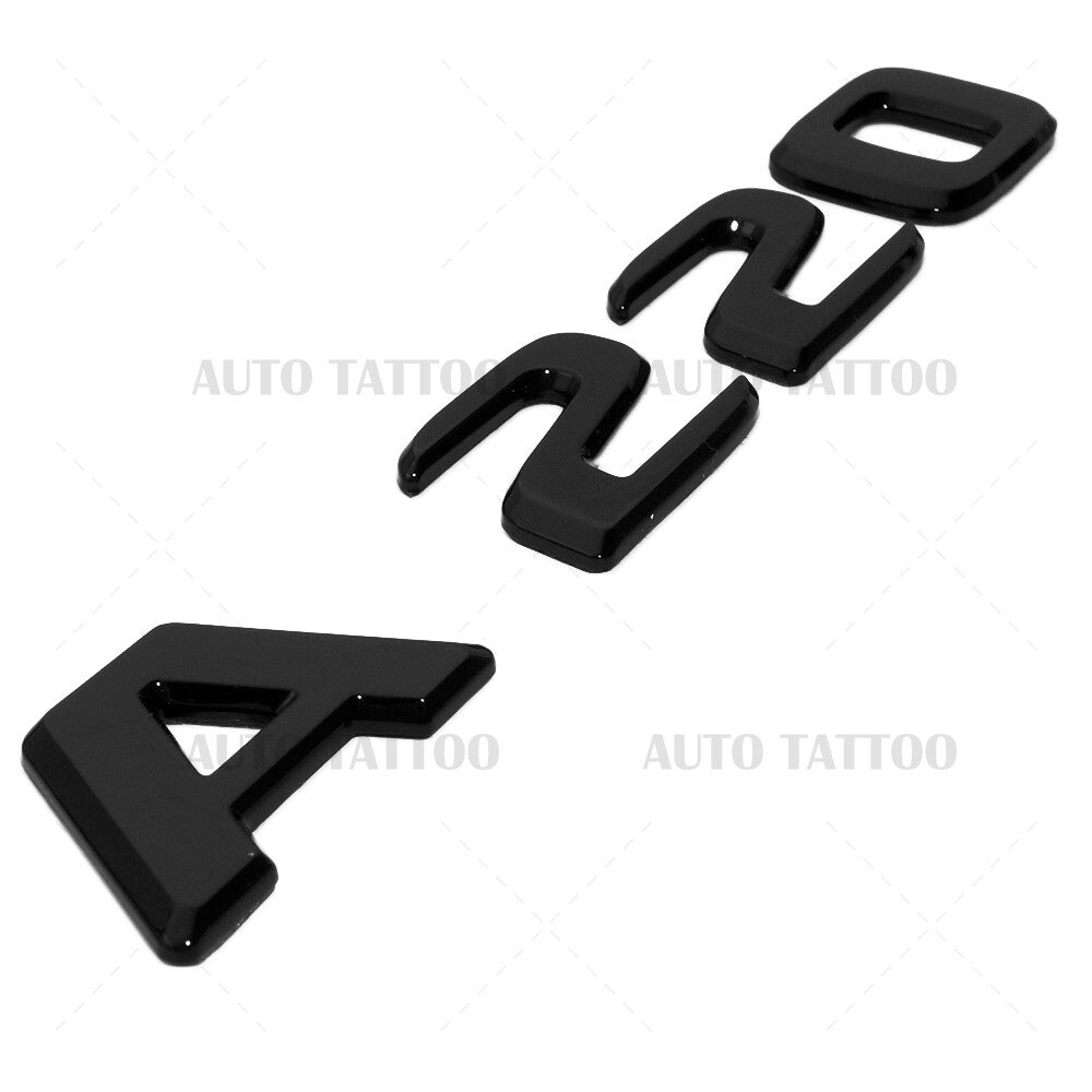 A220 AMG Sport Letter Emblem 3D Trunk Logo Nameplate Badge Decorate Gloss Black