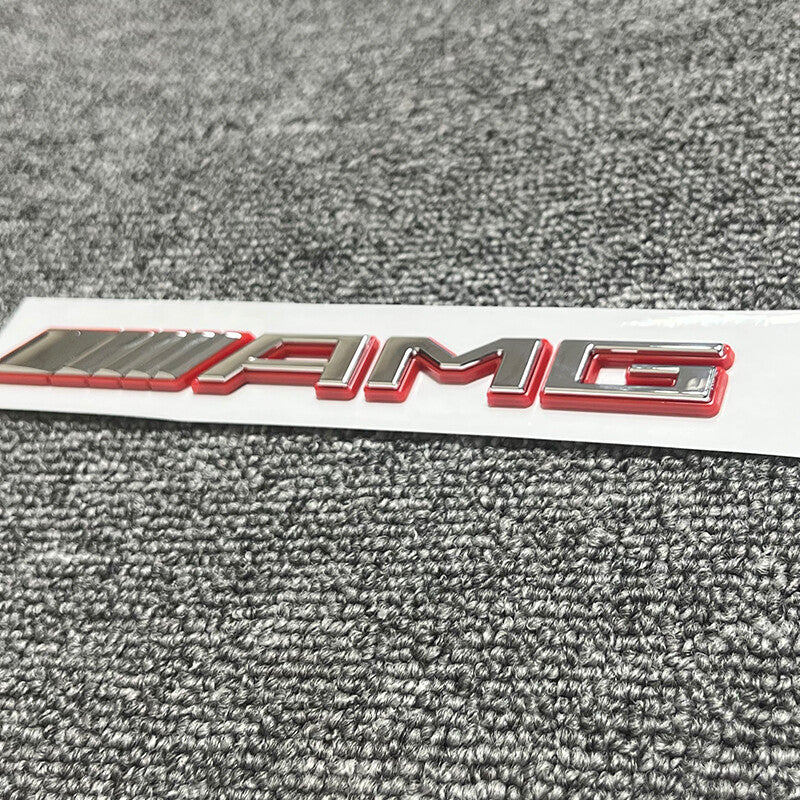 3D CHROME Red AMG Number Letters Rear Trunk Badge Emblem for Mercedes Benz