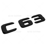 17-21 C 63 AMG Emblem Trunk Lid Letter Logo Nameplate Badge Decorate Matte Black