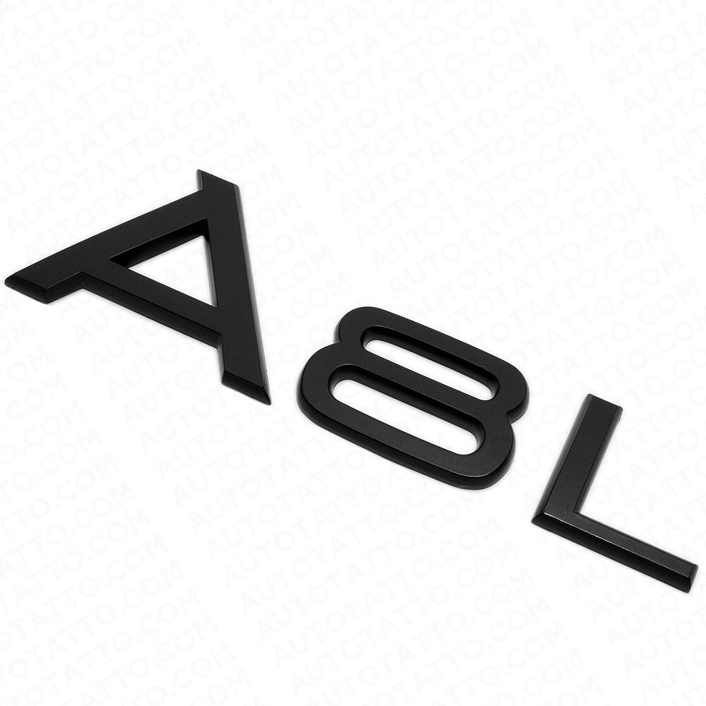 Audi A8 L A8L Matte Black Rear Letter Nameplate Trunk Emblem Badge Sport Sline