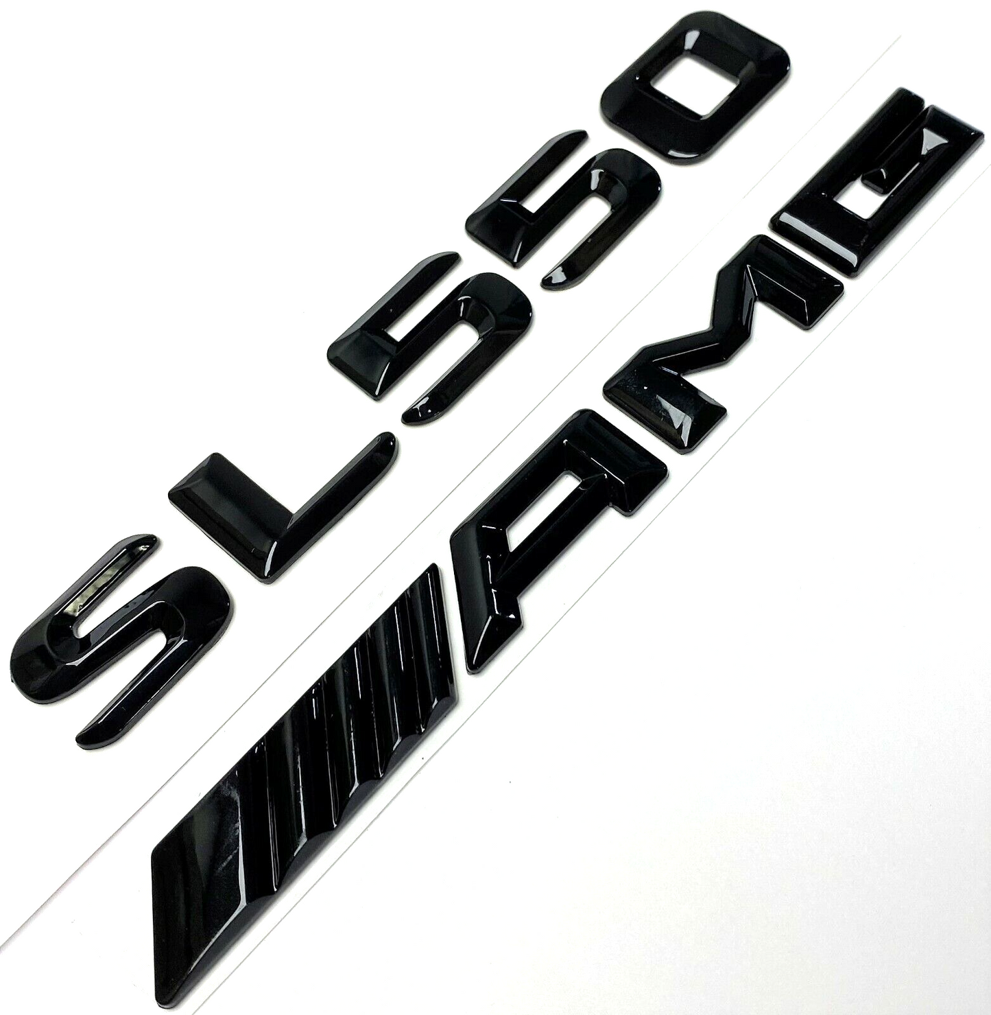 #1 SL550 + AMG BLACK REPLACEMENT FOR MERCEDES REAR TRUNK EMBLEM BADGE DECAL LID