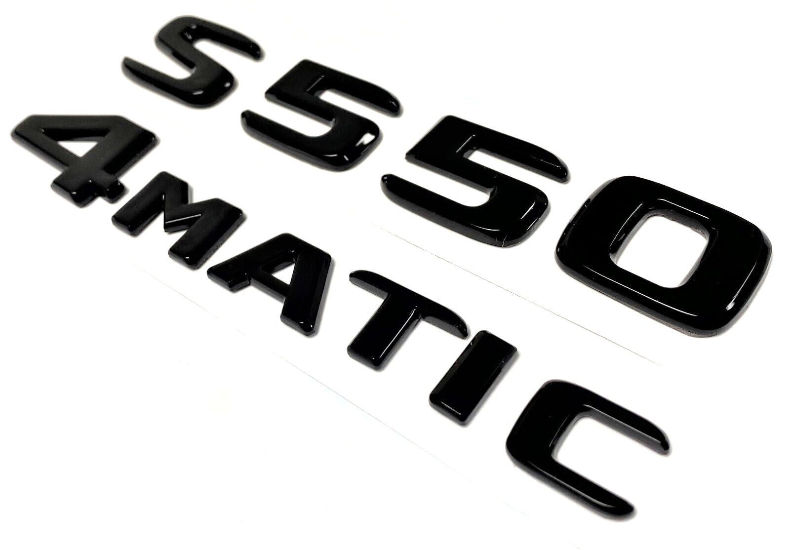 S550+4MATIC BLACK FOR MERCEDES REAR TRUNK EMBLEM BADGE NAMEPLATE DECAL NUMBER
