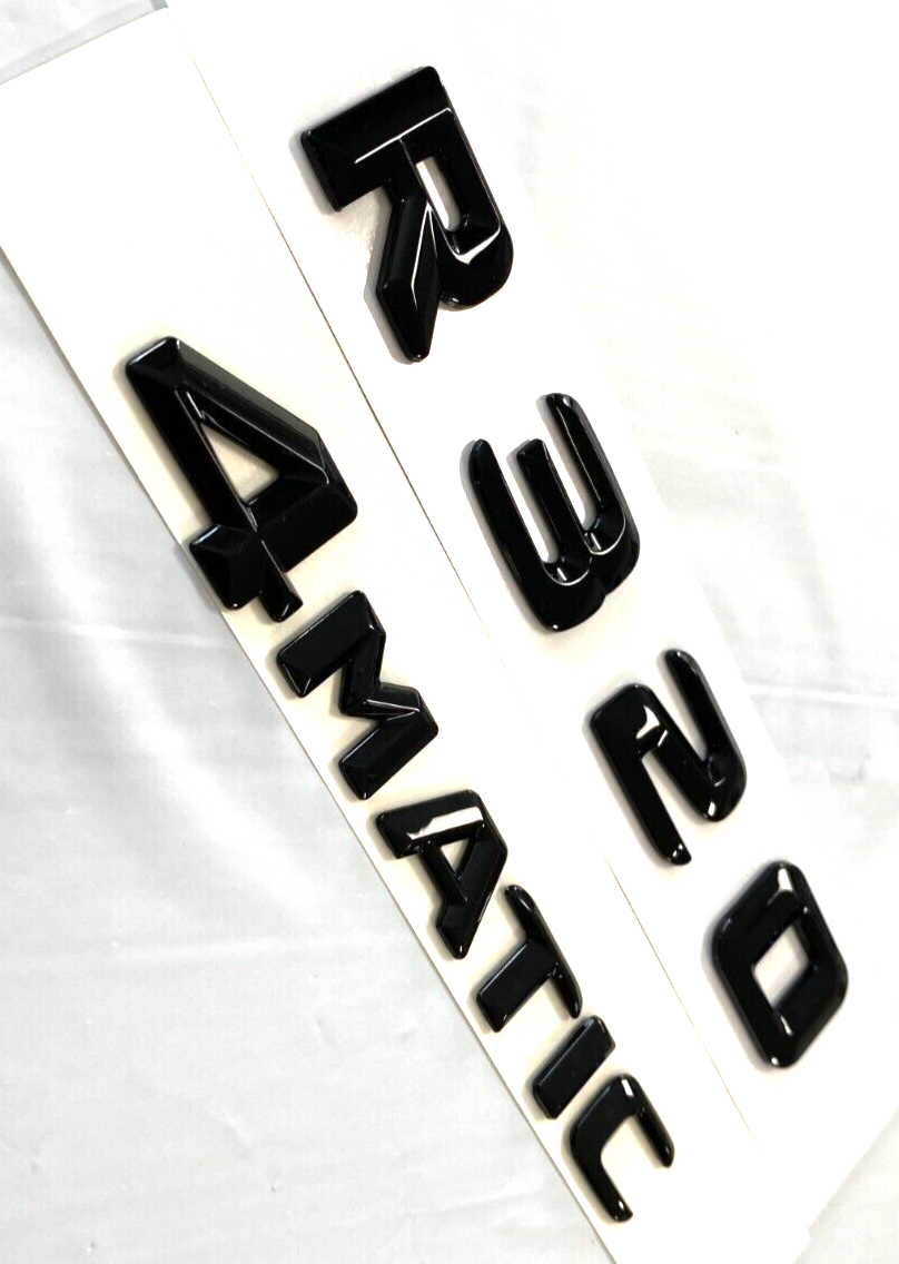 BLACK R320+4MATIC FOR MERCEDES R320 REAR TRUNK LIFTGATE EMBLEM BADGE NAMEPLATE