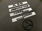 Gloss Black A35 AMG TURBO 4MATIC Rear Star replacement Badge W177 A Class Hatch
