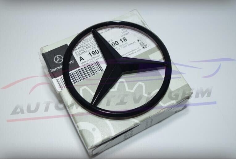 R190 C190 FOR GLOSS BLACK Star Emblem Rear Trunk Lid Badge AMG GT GTS