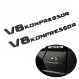 Glossy Back G55 AMG V8 KOMPRESSOR Emblem Badge Sticker Set For Mercedes Benz 463